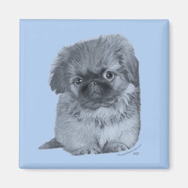 Íman Pekingese Puppy Blue (Frente)