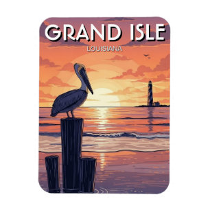 Íman Pelicano da Ilha Grande da Louisiana