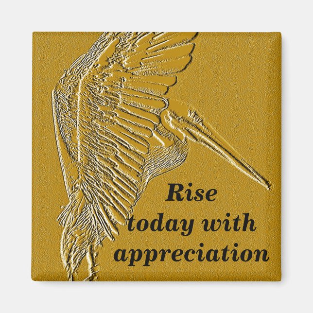 Íman Pelicanos Dourados_ (Frente)