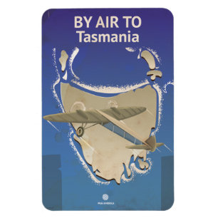 Íman Pelo Ar Para Tasmânia Cartaz de Viagem Vintage