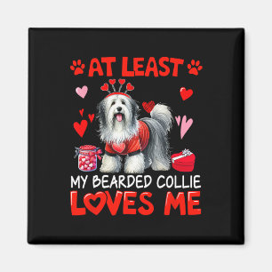 Íman Pelo Menos Meu Bearded Collie Me Ama no Dia dos Na