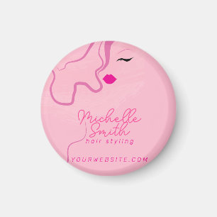 Íman Pêlos cor-de-rosa minimalista modernos estilizando