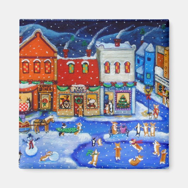 Íman Pembroke Welsh Corgi Magnets (Frente)