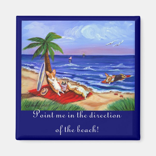 Íman Pembroke Welsh Corgi Magnets (Frente)