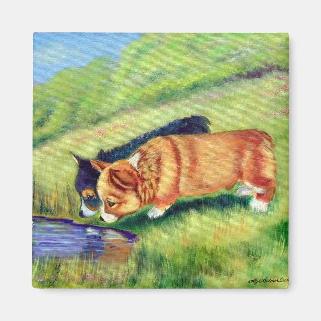 Íman Pembroke Welsh Corgi Magnets (Frente)