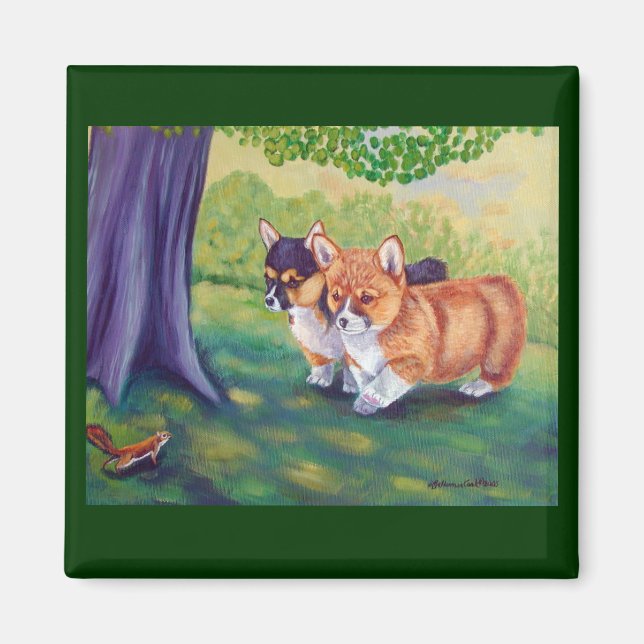 Íman Pembroke Welsh Corgi Magnets (Frente)