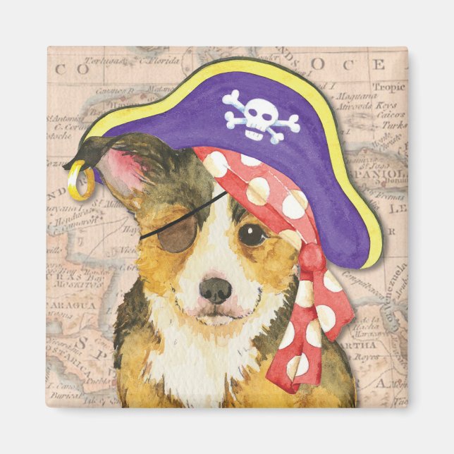 Íman Pembroke Welsh Corgi Pirate (Frente)