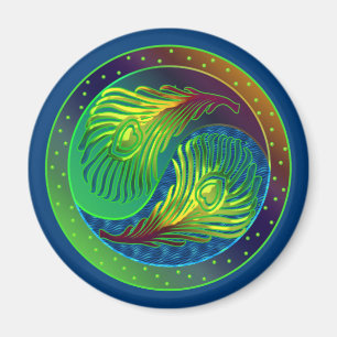Íman Pena Yin Yang 4 do pavão