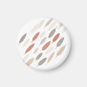 Íman Penas Boho Ferrugem Bege Padrão Diagonal