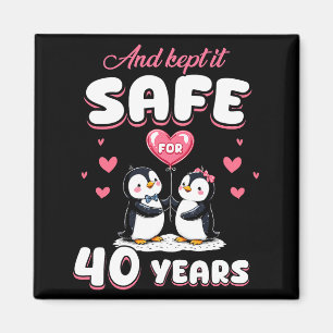 Íman Penguin Casais Correspondentes Aniversário de Casa