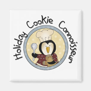 Íman Penguin Cookie Connoisseur T-shirts e presentes