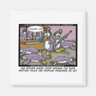 Íman Penguin Definindo o Perfil Funny Oferece Camisetas