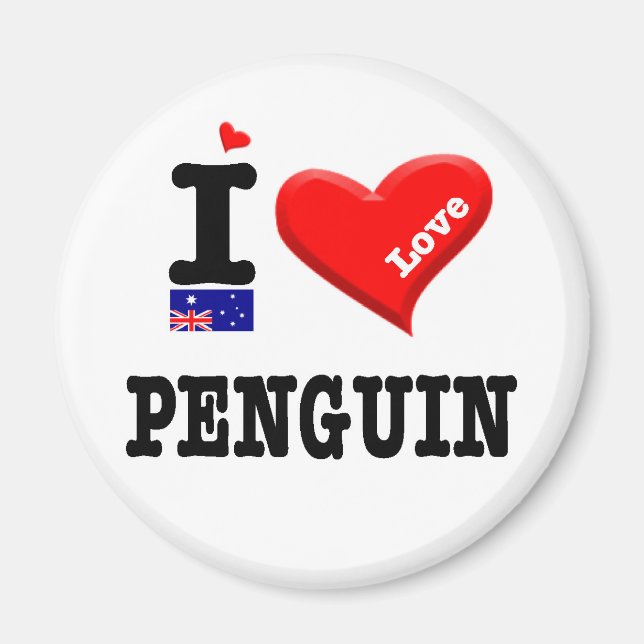 Íman PENGUIN - Eu Amo (Frente)