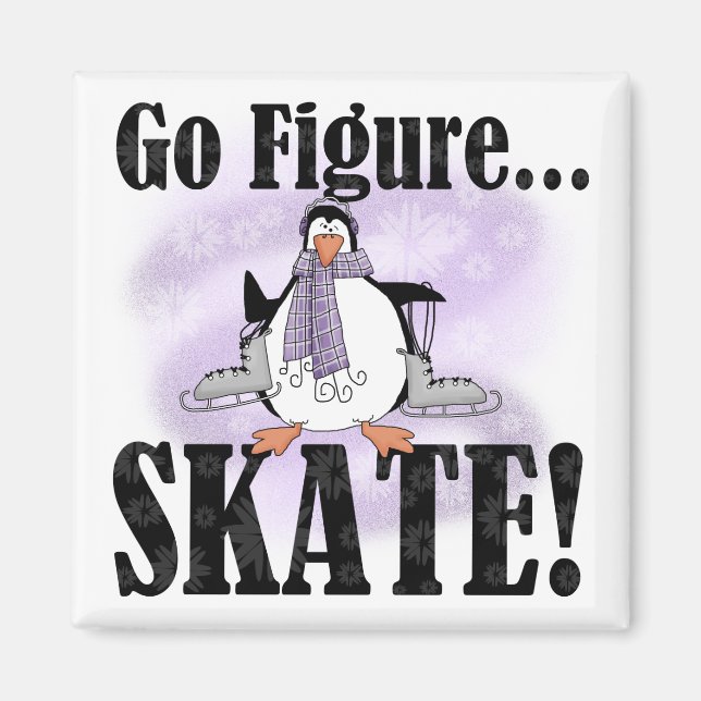 Íman Penguin Go Figura T-shirts e presentes do Skate (Frente)
