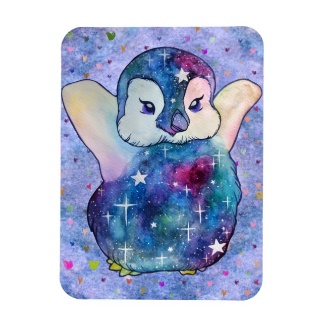 Íman Penguin named Button (Vertical)