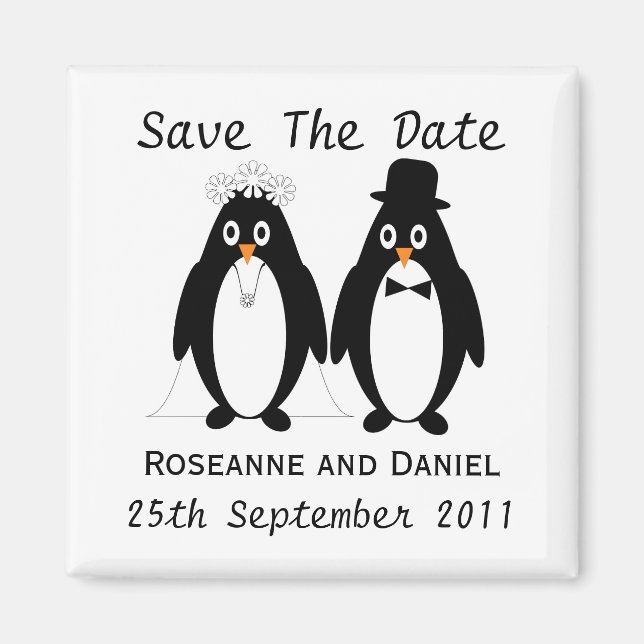 Íman Penguin Salve O Anúncio De Casamento De Data (Frente)