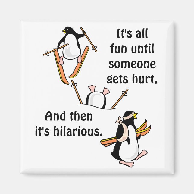 Íman Penguin Ski Adventure (Frente)