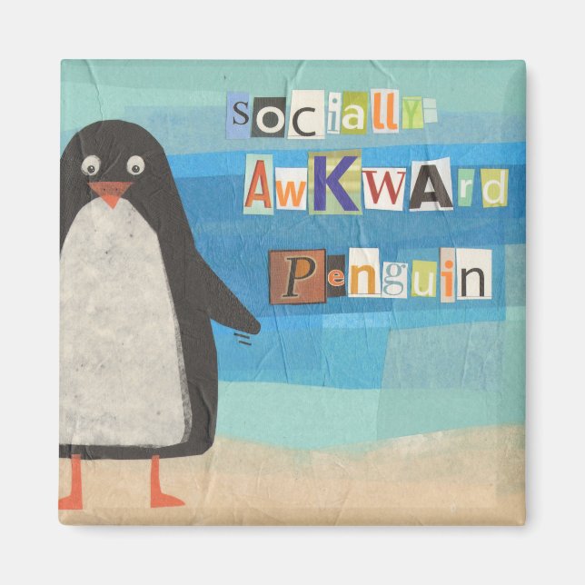 Íman Penguin socialmente awkward (Frente)