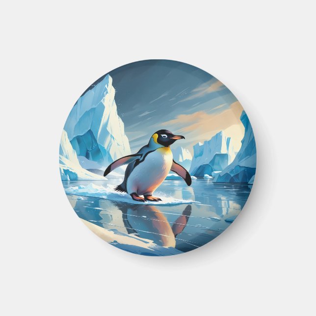 Íman Penguin Themed Magnet (Frente)