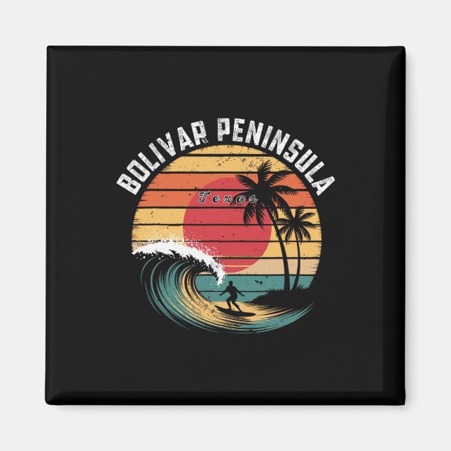 Íman Península Bolivar Texas Praia Surf (Frente)