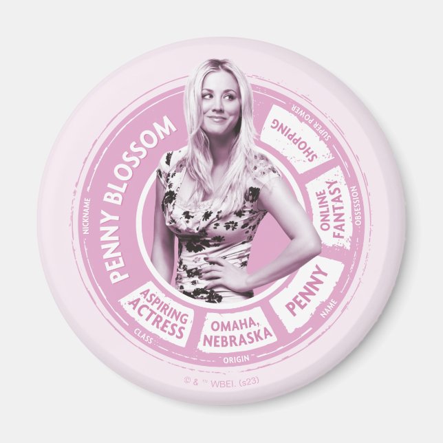 Íman Penny Blossom Info Graphic (Frente)