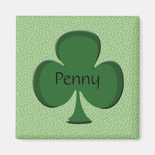 Íman Penny Shamrock Name Magnet (Frente)