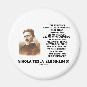 Íman Pensadores claros de Nikola Tesla sãos para pensa