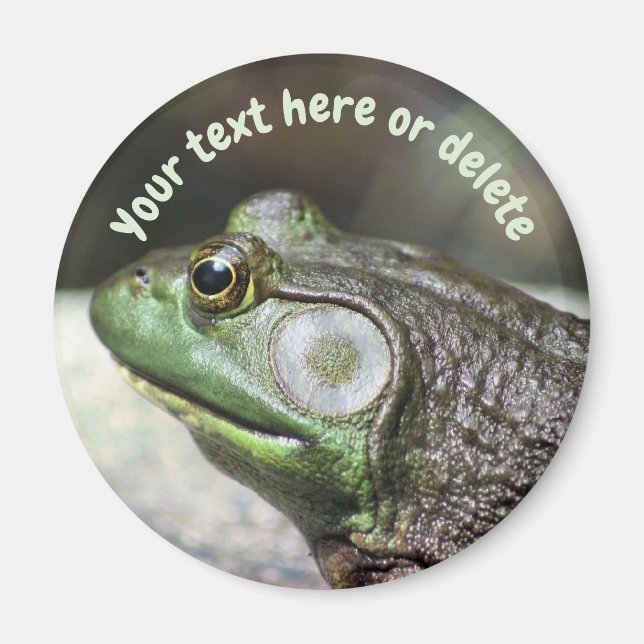 Íman Pensamentos de Rã-Touro Natureza Personalizada (Frente)
