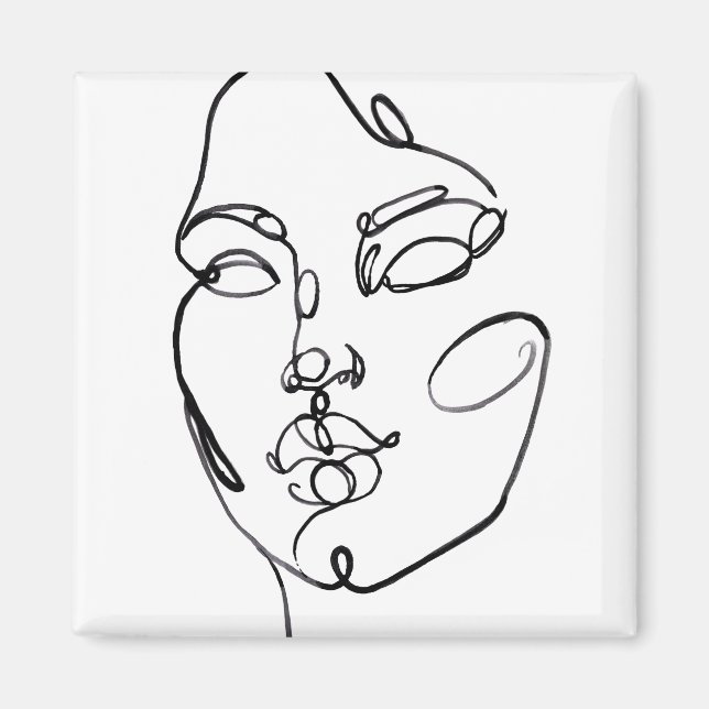 Íman Pensamentos Lineares - Face (Frente)