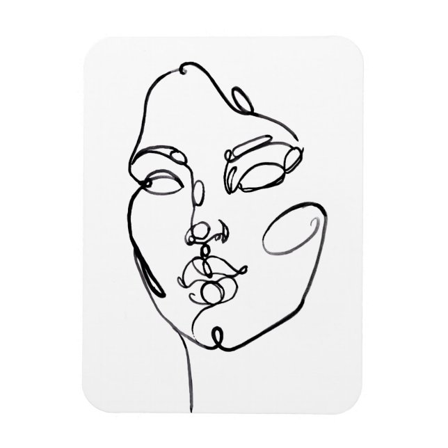 Íman Pensamentos Lineares - Face (Vertical)