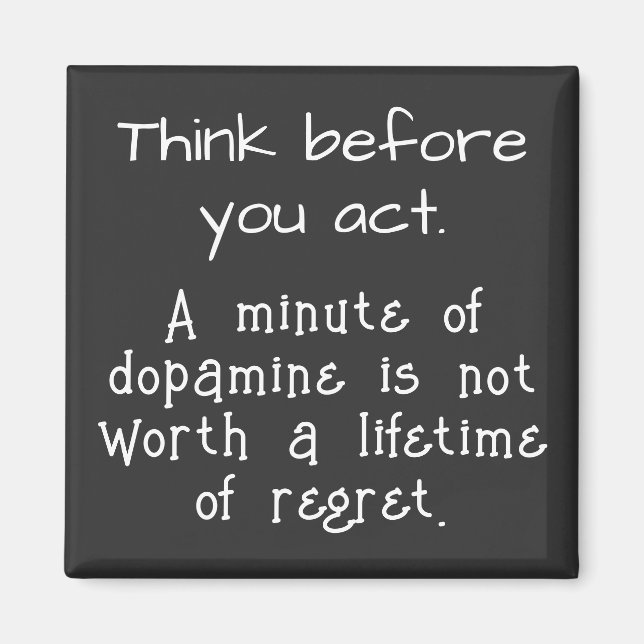 Íman Pense antes de agir (Frente)