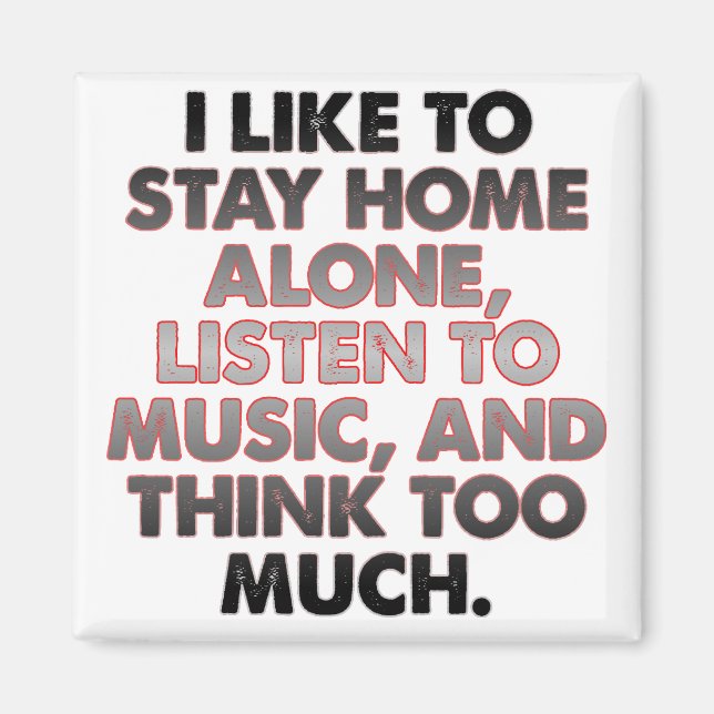 Íman Pense na Imã de geladeira inicial muito engraçada (Frente)