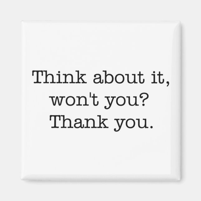 Íman Pense nisso, não é? (Frente)