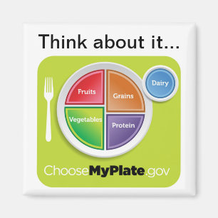 Íman Pense sobre ele escolhem o ímã de MyPlate