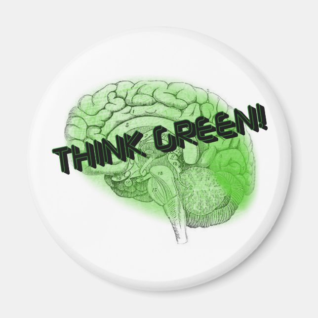 Íman Pense verde! (Frente)