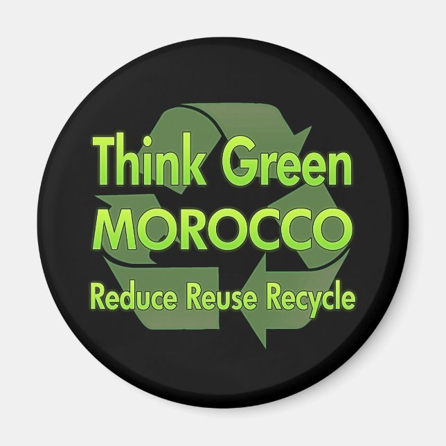 Íman Pense verde Marrocos (Frente)