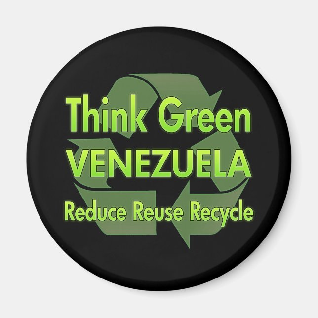 Íman Pense verde Venezuela (Frente)