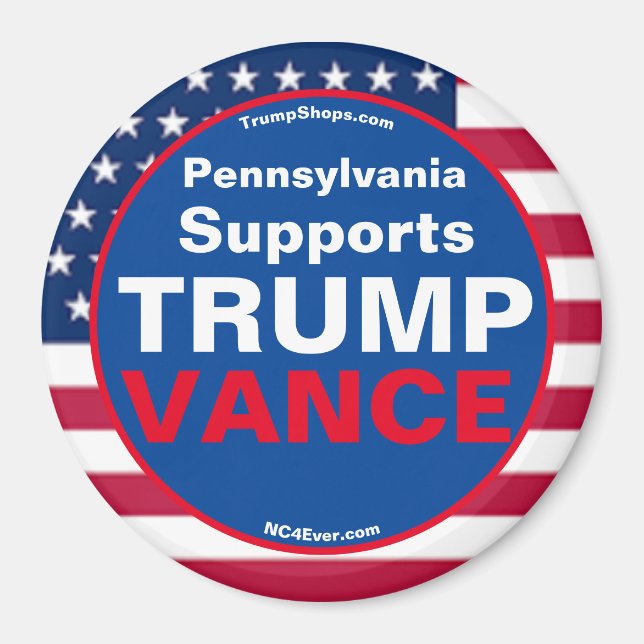 Íman Pensilvânia apóia o Refrigerador de VANCE da TRUMP (Frente)