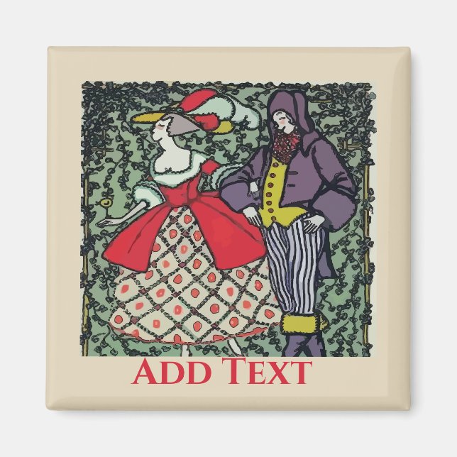 Íman Pensilvânia Dutch, adicionar texto Magnet (Frente)