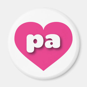 Íman Pensilvânia Hot Pink Heart - Amor