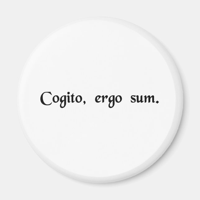 Íman Penso, logo existo. (Frente)