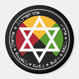 Íman Pentágono da Terra ouro em Preto