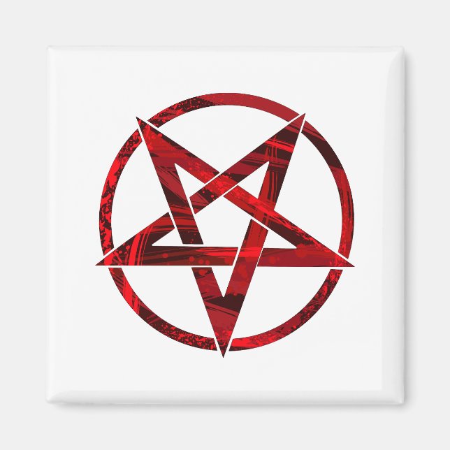 Íman Pentagrama do Diabo Vermelho (Frente)