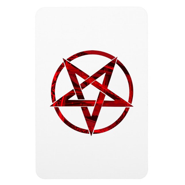 Íman Pentagrama do Diabo Vermelho (Vertical)