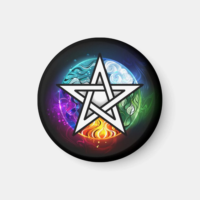 Íman Pentagrama do Wiccan (Frente)