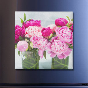 Íman Peões Rosa Vibrantes Efeito Pintado Com Óleo
