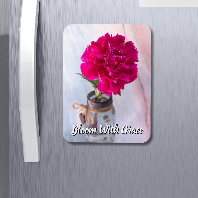 Íman Peônia Roxa Bloom With Grace em Vaso (Criador carregado)