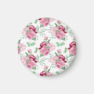 Íman peônias cor-de-água rosa