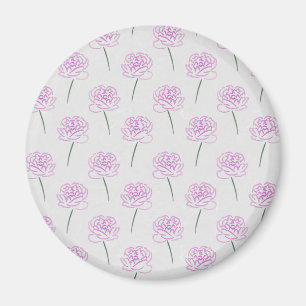Íman peônias cor-de-rosa