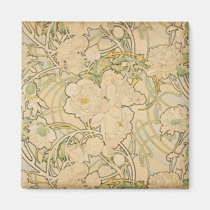 Íman Peônias de Alphonse Mucha, Arte Novo Antigo